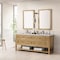 James Martin Vanities Breckenridge 72in Double Vanity, Light Natural Oak w/ 3 CM Eternal Jasmine Pearl Top 330-V72-LNO-3EJP - alternate 6